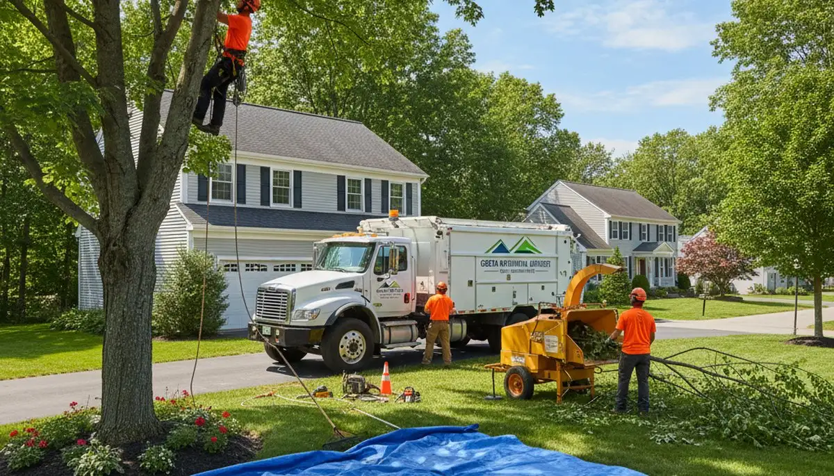 Residential tree removal and trimming in South Burlington, VT improving home safety and curb appeal