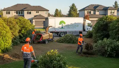 Professional shrub removal and yard clearing in Burlington, VT by Chop Chop Tree experts