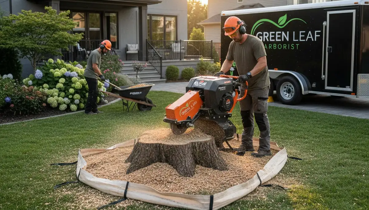 Professional stump removal services in Burlington, VT with safe tree grinding and extraction