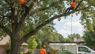Certified arborist performing professional tree pruning in Burlington, VT for Chop Chop Tree