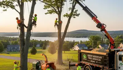 Professional tree removal service in Burlington VT clearing trees for residential property safety