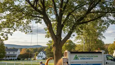 Professional tree removal service team working in Burlington, VT